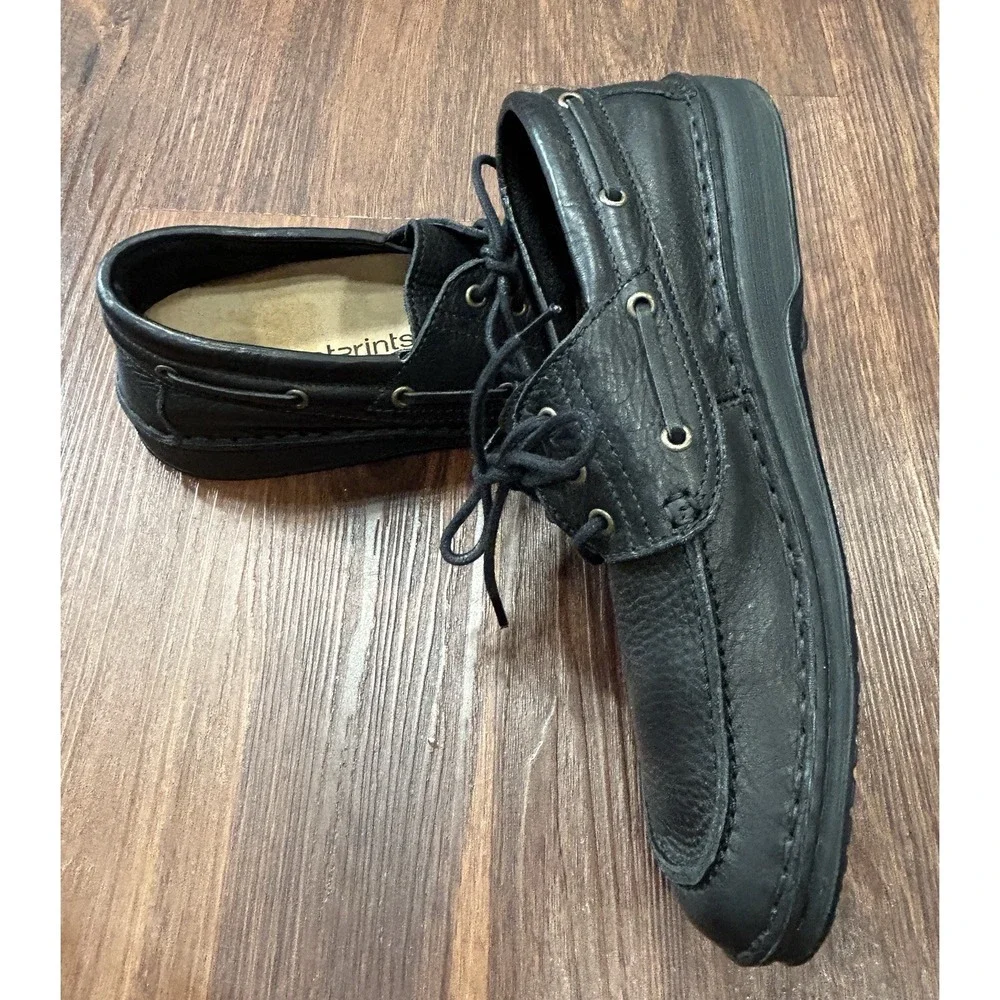 Footprints By Birkenstock Southport Black Leather Shoes Mens 9 Women's 11 NWOT